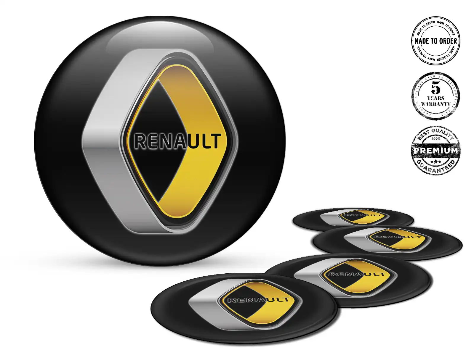 Renault Radaufkleber Ausgabe Premium Epoxy-Labels